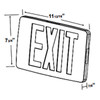 Single Face Red White Emergency Exit Sign
