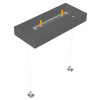 12Ft. Adjustable Rectangular Canopy with Two Aircraft Cable for Linear Fixture up to 6Ft. Long