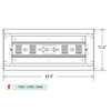 2Ft. 170 Watt LED Linear High Bay, 2CCT