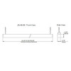 8Ft. 100 Watt LED Linear Up and Down Light, 3CCT Selectable