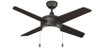 52-Inch Sweep Europa IV Series, 4-Blade Ceiling Fan with Integrated LED Light Kit, Black Finish