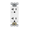 Decorator Self-Grounding Tamper and Weather-Resistant Commercial Grade Receptacle, 20 Amp, 125 VAC, 5-20R, Back Wiring, Thermoplastic, Grey