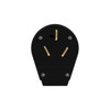 Straight Blade Angle Plug, NEMA 10-30P/10-50P, 30/50A, 125/250VAC, #10-#6 AWG, Thermoplastic Material, Zinc-Plated Steel
