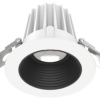 2" Round Recessed Economy LED, 9W, 5CCT, White Baffle Black Trim