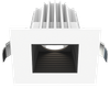 2" Square Recessed Economy LED, 9W, 5CCT, White, Smooth Black