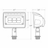 Landscape Series LED Flood Light with Adjustable Knuckle, 6W-50W