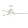 52in 3-Blade Ceiling Fan and Light, Multi Color Temperature, White Finish