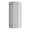 18-Inch Outdoor/Indoor LED Decorative Wall Sconce, 120-277V, 15W/20W/25W, 80lm/w, 30K/40K/50K, Silver