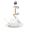 Signature Deep Baffle Retrofit Metal LED Recessed Trim, 5CCT, White