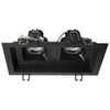 Multi 2 Head Fixture for 3" Square Regressed Gimbal LED, Black