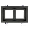 Multi 2 Head Fixture for 3" Square Regressed Gimbal LED, Black