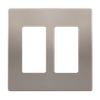 Screwless Wall Plate, 2-Gang Decorator/GFCI, Various Colors