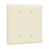 2-Gang Blank Wall Plate, Oversize, Light Almond