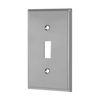 Antimicrobial 1-Gang Toggle Wall Plate, Mid-Size, Stainless Steel