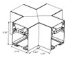 SCX Series Illuminated X Corner Module Size