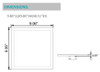 8-Inch 16 Watt LED Surface & Recessed Mount Panel Size