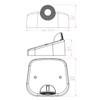 Mini Indoor LED Remote Head, Single Head, White, 3.6V