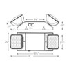 LED Emergency Unit, Black, High-Lumen, Self-Diagnostics