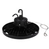 HoverBay Round Highbay, 150W, CCT Selectable, Universal Voltage 120-277 VAC, Black Housing, 6' 277V Cord and L7-15P Plug
