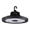HoverBay Round Highbay, 150W, CCT Selectable, Universal Voltage 120-277 VAC, Black Housing, 6' 277V Cord and L7-15P Plug