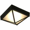 10-Inch LED Pyramid Flush Mount Light Fixture, 12 Watts, Black, Color Selectable 30K/40K/50K