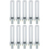 PL 7W, 3500K, 2-Pin Fluorescent U Shaped PL CFL Twin Tube Plugin Light Bulbs, G23 Base