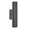 12V 1.6in LED Wall Cylinders, Black, Multi Color Temperature