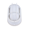 LED Oval Bulkhead Wall Mount, Matt White Housing, Frosted Glass Lens, 6 CCT Selectable