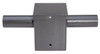 Square Double Pole to Tenon Adapter, 5-1/2" Pole Tenon Size, Bronze Finish