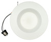 6" Performance LED Recessed Retrofit Downlight, Power and CCT Selectable, White, Round Baffle Trim