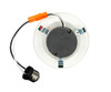 4" Economy LED Recessed Retrofit Downlight, 6 Watt, White, Round Smooth Trim
