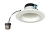 4" Economy LED Recessed Retrofit Downlight, 6 Watt, White, Round Smooth Trim