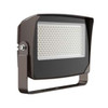 Maximum-Feature Round-Back Flood Light, U Bracket, 480V, 150W, 140LM/W, Bronze