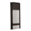 Seeded Glass Wall Sconce, 3CCT, 12W, 1200LM, 30K/40K/50K, 14in, Oil-Rubbed Bronze