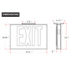 New York City Compliant Diecast Aluminum Exit Sign, Single Face, Red Letters, Black Housing, Battery Backup