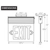 Edgelit Aluminum Exit Sign, New York City Compliant, Single Face