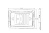 Low Profile Exit & Emergency Combo, Single Face, Green Legend, Black Housing