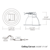6" Non-IC Architectural LED Recessed Downlight Retrokit, 22W, 3000K, 80 CRI
