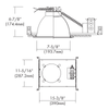 8” LED Non-IC Commercial Flat Frame-in Kit, 32W, Triac/ELV Dimming