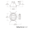 6" LED Architectural Frame-in Kit, 14W, 120-277VAC, Triac/ELV Dimming
