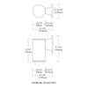 3" Wall Mount Cylinder Down Light, 13W, 80 CRI, 3000K, White