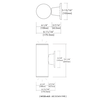 4" Wall Mount Cylinder Up/Down Light, 13W, 80 CRI, 3000K, 3500K, 4000K, White, Black, Silver