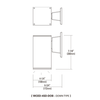 4” Wall Mount Square Cylinder Down Light, 13W, 80 CRI, 3000K, White Finish