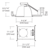 9" LED Flat Frame-in Kit, 22W, 2700K-4000K, 80-90 CRI, UZTD Dimming