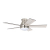 WFL Series 42″ 5-Blade Ceiling Fan, DC Motor, Brushed Nickel Metal Housing, Dark Ash Black & Light Oak Plywood Blades, Remote Control, 5CCT Selectable, 120V