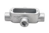Garvin Industries Rigid Conduit Body, X Type, Threaded, Malleable Iron, 3/4" Hub, Zinc Plated, Aluminum Enameled