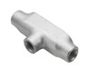 Garvin Industries TB6M, 2" Threaded TB Type Conduit Body, Malleable Iron, Zinc Plated, Aluminum Enameled