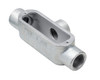 Garvin Industries T6M Rigid Conduit Body, Threaded T Type, 2", Malleable Iron, Zinc Plated, Aluminum Enameled