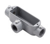 Garvin Industries EMT and Rigid Combination Conduit Body, T Type, 2", 3 Max Wire, 2/0 AWG Max Wire Size, Copper-Free Aluminum