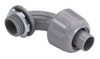 Garvin Industries 90° Liquidtight Connector, Gray Nylon, 3/8" Size, 1/2" KO